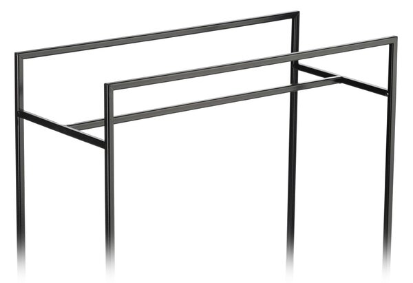 KOVOVÝ KVETINÁČ SO STOJANOM RECT 82X23X60 CM ČIERNA