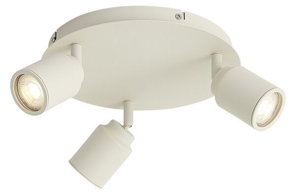 Moderné zapustené bodové svietidlo béžové 3-svetlá IP44 - Ducha