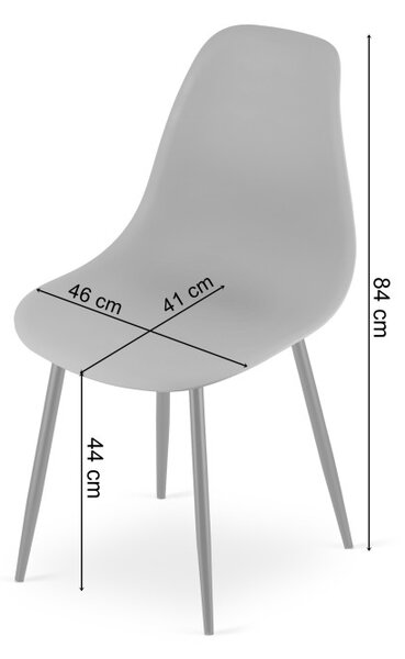 Jedálenský stôl ARTISAN naturálny / čierny, so štyrmi stoličkami WAT čierne