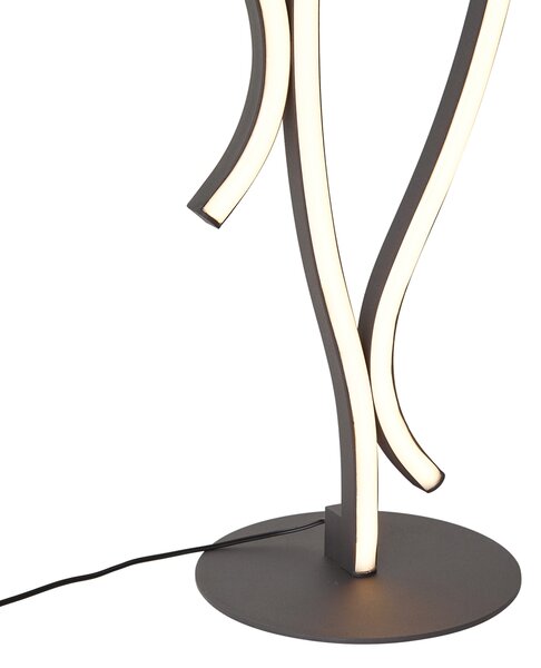 Dizajnová stojaca lampa čierna vrátane LED stmievateľná - Ying