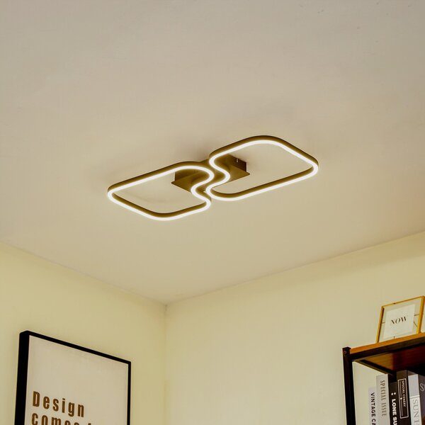 Stropné Lampa Lucande, Amiya, Čierna, Obývacia izba, Kov, Moderný