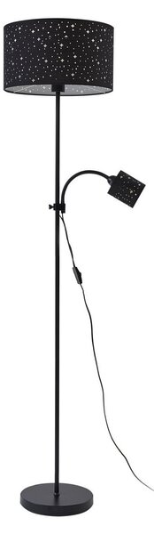 Stojacie Lampa Lindby, Melanie, Čierna, Obývacia izba, Kov, Moderný