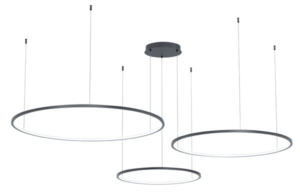 Závesné LED svietidlo Saturno, 3x LED 100w, 4000k, b