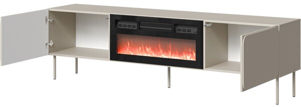 MEBLINE Komoda RTV s krbom VINCENT 200 EF kašmír