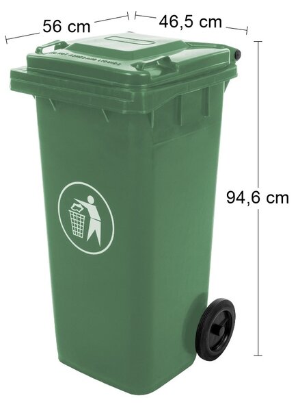 Popolnica Mulltonne 120 L - zelená