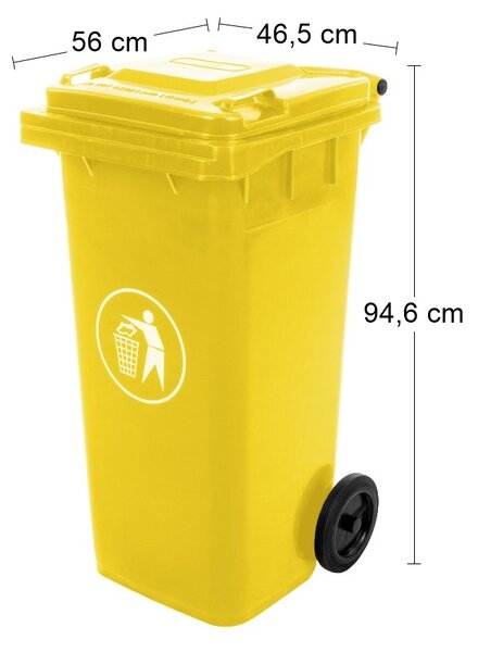 Popolnica Mulltonne 120 L - žltá