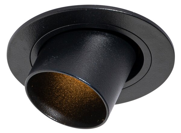 Moderné zabudované bodové svetlo čierne GU10 35 mm okrúhle výkyvné - Installa