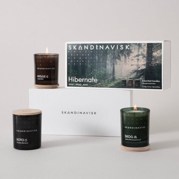 Darčeková sada mini sviečok HIBERNATE 3 × 65 g