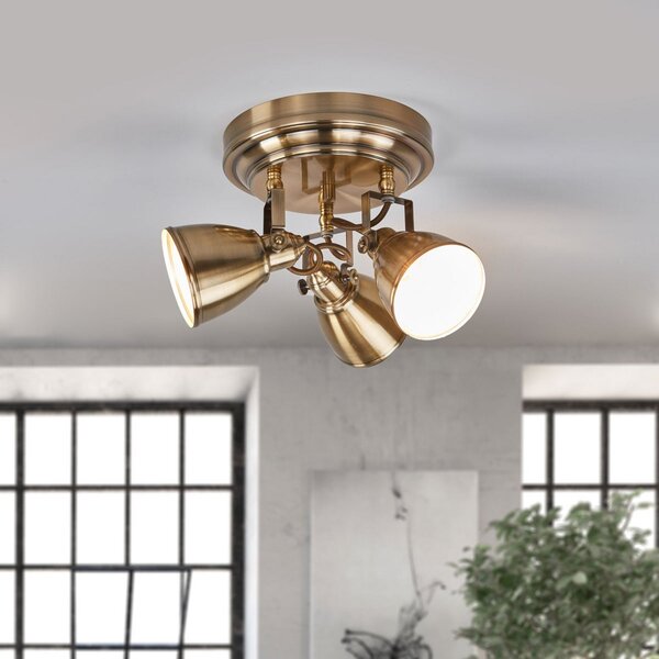 Stropné Lampa Markslöjd, FJÄLLBACKA, stmievateľné, Bronzová / Stará Mosadz, Obývacia izba, Kov, Starožitný