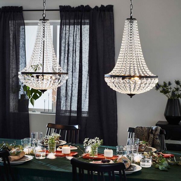 Lustre Markslöjd, Gränsö, stmievateľné, Transparentná, Obývacia izba, Krištáľ