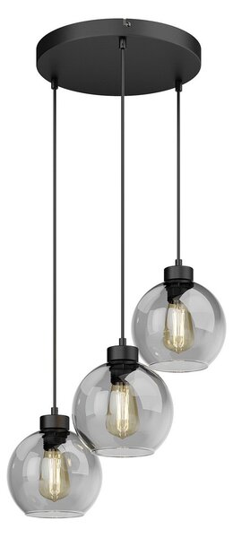 Závesné svietidlá TK Lighting, Cubus, stmievateľné, Sivá, Obývacia izba, Sklo, Moderný