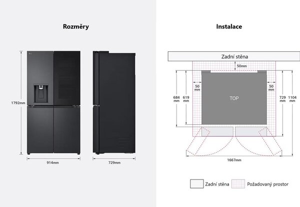LG GMG960EVEE - Americka Chladnička
