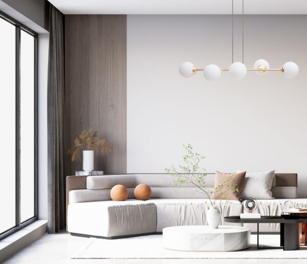Luster na lanku FIRA 5xE27/60W/230V čierna