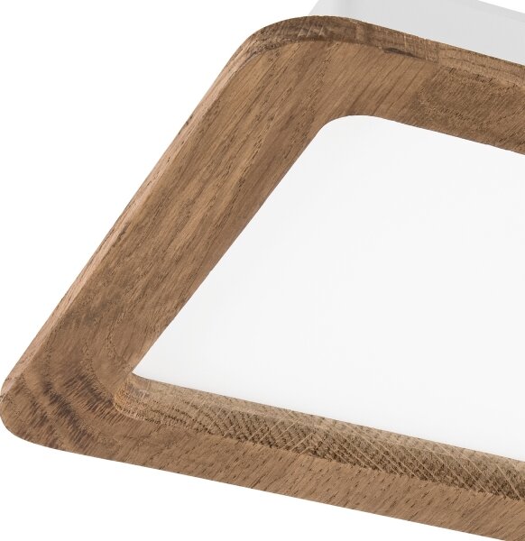 LED Podhľadové svietidlo WOODY SPOT LED/17W/230V 3000K orech 18,5x18,5 cm