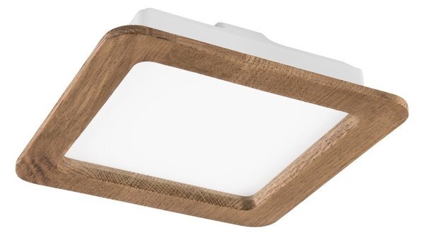 LED Podhľadové svietidlo WOODY SPOT LED/17W/230V 3000K orech 18,5x18,5 cm