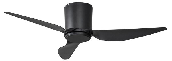 Stropný ventilátor Aulo Ø 123 cm čierny tichý DC Lindby, Aulo, Čierna, Obývacia izba, Kov, Moderný