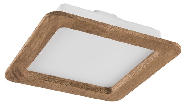 LED Podhľadové svietidlo WOODY SPOT LED/17W/230V 3000K orech 18,5x18,5 cm