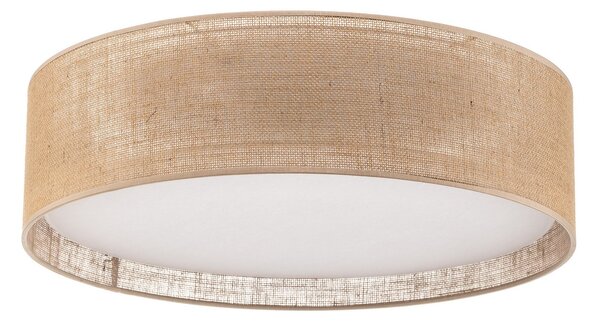 Stropné Lampa TK Lighting, Juta, stmievateľné, Béžová, Obývacia izba, Tkanina / Textil