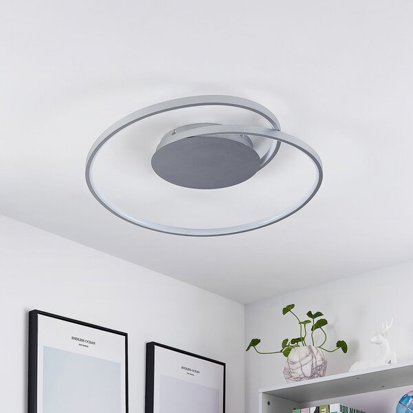 Stropné Lampa Lucande, Enesa, stmievateľné, Metalická, Spálňa, Kov, Moderný