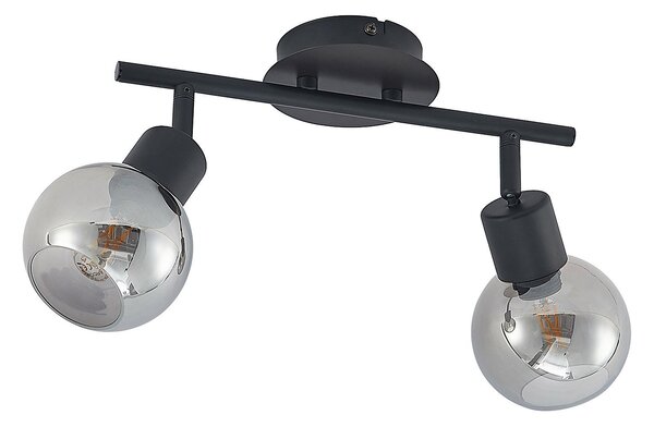 Stropné Lampa Lindby, Eridia, stmievateľné, Čierna, Obývacia izba, Kov, Moderný