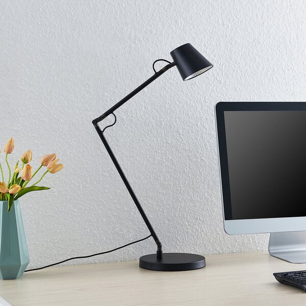 Stolové Lampa Lucande, Tarris, stmievateľné, Čierna, Pracovňa, Kov, Moderný