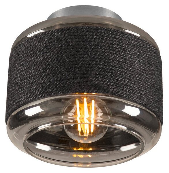 Stropné Lampa SLV, Pantilo Rope 19, stmievateľné, Čierna, Obývacia izba, Sklo, Moderný