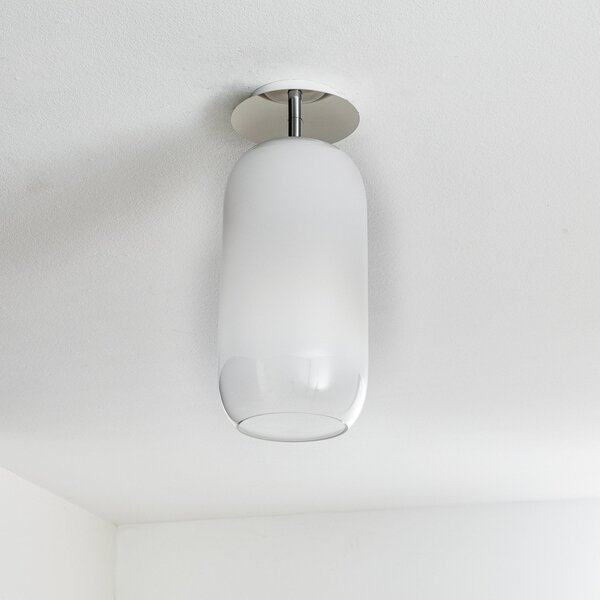 Stropné Lampa Artemide, Gople, stmievateľné, Biela, Obývacia izba, Sklo, Dizajnový