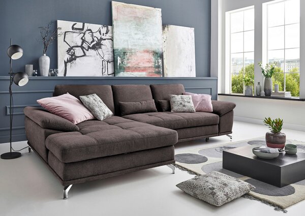 ROHOVÁ SEDAČKA, textil, tmavohnedá Sit & More - Sedačky, Online Only