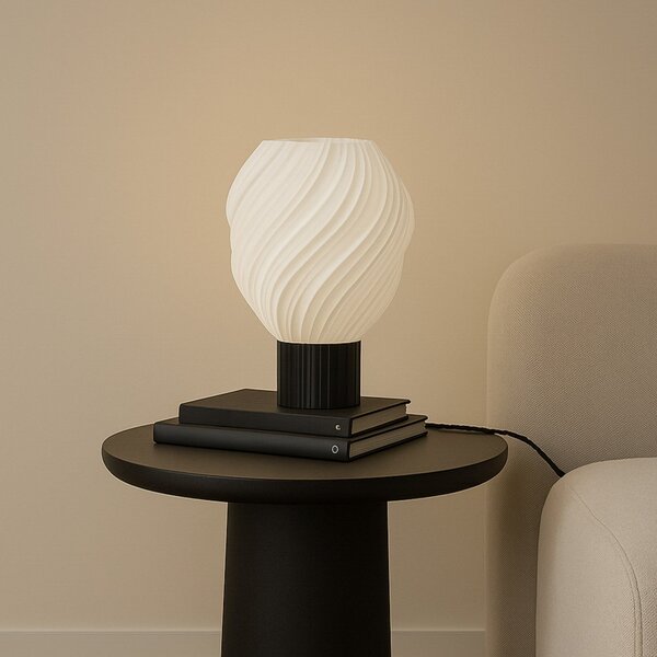 Stolové Lampa Lindby, Nuvia, Biela, Obývacia izba, Plast, Moderný