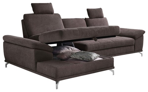 ROHOVÁ SEDAČKA, textil, tmavohnedá Sit & More - Sedačky, Online Only