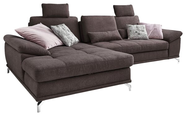 ROHOVÁ SEDAČKA, textil, tmavohnedá Sit & More - Sedačky, Online Only