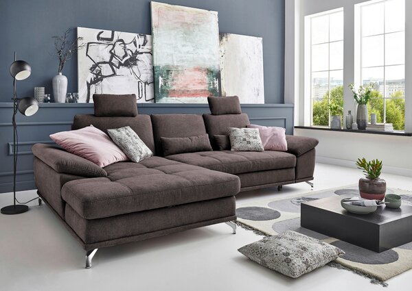 ROHOVÁ SEDAČKA, textil, tmavohnedá Sit & More - Sedačky, Online Only
