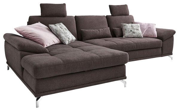 ROHOVÁ SEDAČKA, textil, tmavohnedá Sit & More - Sedačky, Online Only