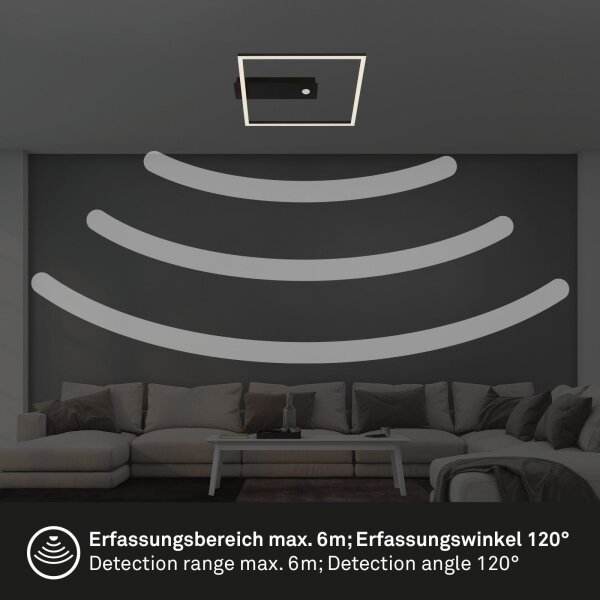 Briloner 3770-015 -LED stropné svietidlo FRAME LED/14W/230V 3000K 32x30 cm čierna