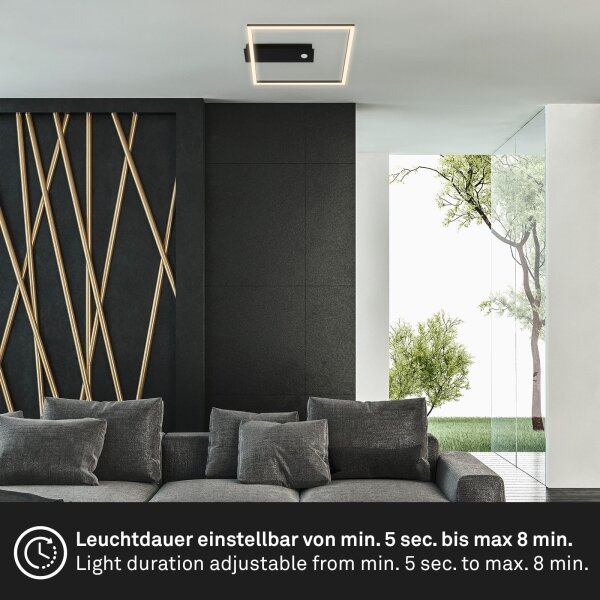 Briloner 3770-015 -LED stropné svietidlo FRAME LED/14W/230V 3000K 32x30 cm čierna
