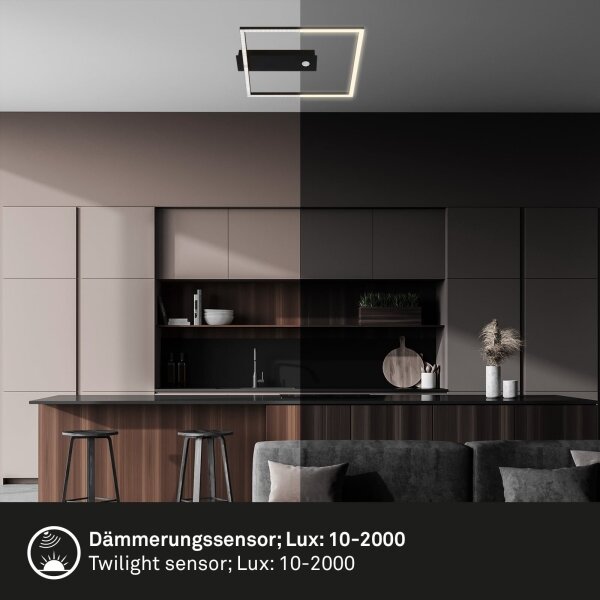 Briloner 3770-015 -LED stropné svietidlo FRAME LED/14W/230V 3000K 32x30 cm čierna