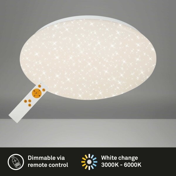 Briloner 3373-016 - LED stmievateľné stropné svietidlo STARRY LED/15W/230V 3000-6500K + DO