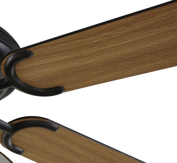 Stropný ventilátor čierny 107,5 cm s ťahovým spínačom - Mistral Busa