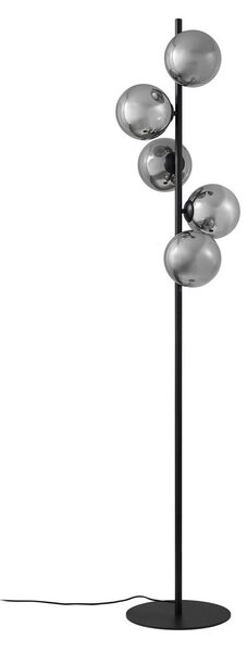 Stojacie Lampa Lindby, Orbelia, Čierna, Obývacia izba, Sklo, Moderný