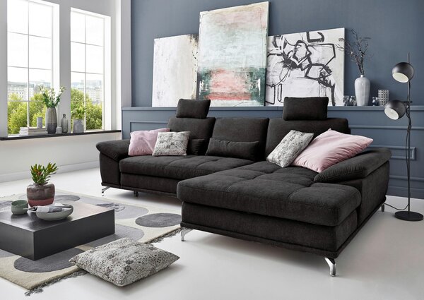 ROHOVÁ SEDAČKA, textil, čierna Sit & More - Sedačky, Online Only