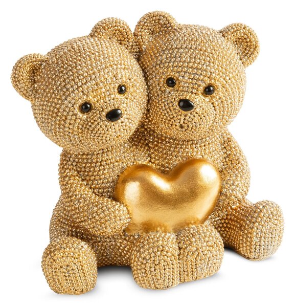 DEKORAČNÁ SOŠKA BEAR 11X10 CM ZLATÁ