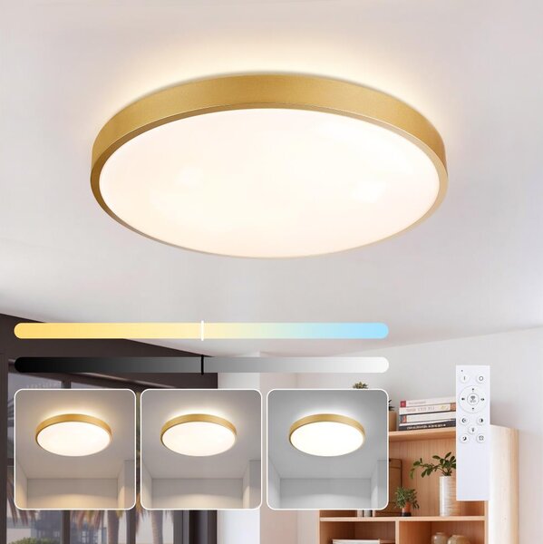 Brilagi - Stmievateľné LED svietidlo GLASS POOL DOUBLE LED/60W/230V 50 cm zlaté + diaľkové ovládanie