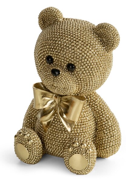 DEKORAČNÁ SOŠKA BEAR 13X17 CM ŠAMPANSKÁ