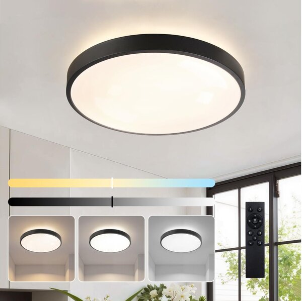 Brilagi - stmievateľné LED svietidlo GLASS POOL DOUBLE LED/48W/230V 40 cm čierne + DO