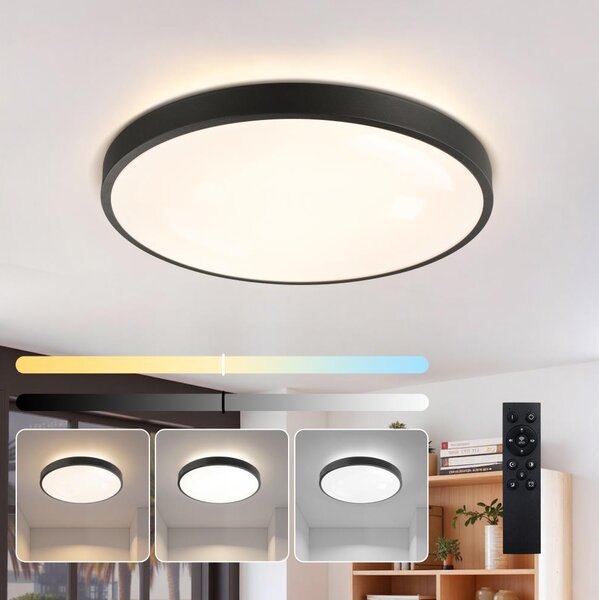 Brilagi - stmievateľné LED svietidlo GLASS POOL DOUBLE LED/60W/230V 50 cm čierne + diaľkové ovládanie