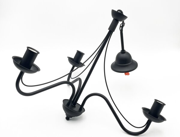 Luster na reťazi ANTON 3xE14/15W/230V čierny