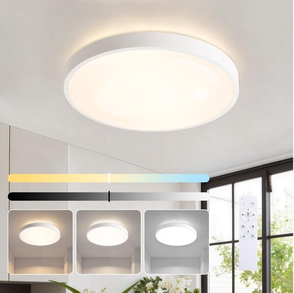 Brilagi - stmievateľné LED svietidlo GLASS POOL DOUBLE LED/48W/230V 40 cm biela + DO