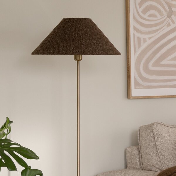 Stojacie Lampa Globen Lighting, Hnedá / Hrdzavá, Obývacia izba, Tkanina / Textil, Škandinávsky
