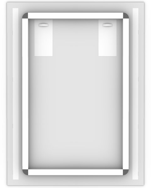 LED zrkadlo Longitudine - Vertikálne Veľkosť Zrkadla (šírka x výška): 50x50 cm, Ovládanie: diaľkový ovládač - biely (+40€), Farba osvetlenia: Studená biela (+0€)