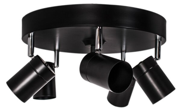Stropné Lampa By Rydéns, Correct, stmievateľné, Čierna, Obývacia izba, Kov, Moderný